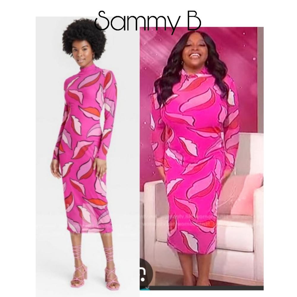 Women's Pink Patterned Dress